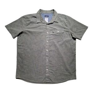 Patagonia Shirt Men's XL Grayish Green Short Sleeve Button Up EUC